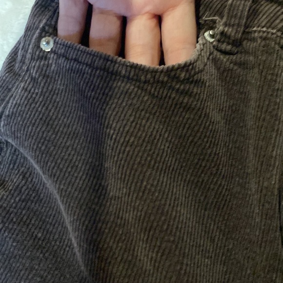 shein high waisted brown corduroy bell bottoms - Picture 3 of 5